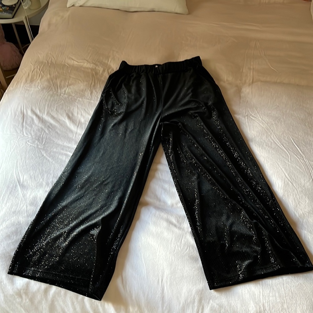 NWT & OTHER STORIES black sparkling velvet EveningPants